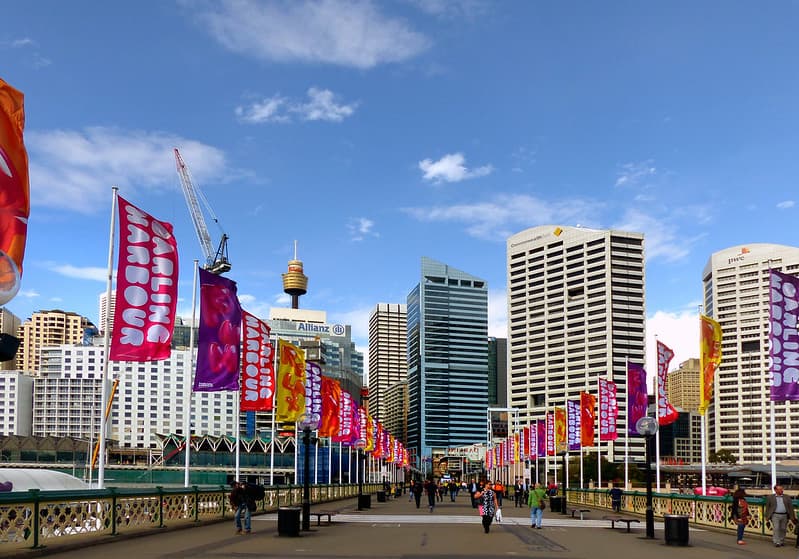 Pyrmont Bridge - Darling Harbour.Sydney.