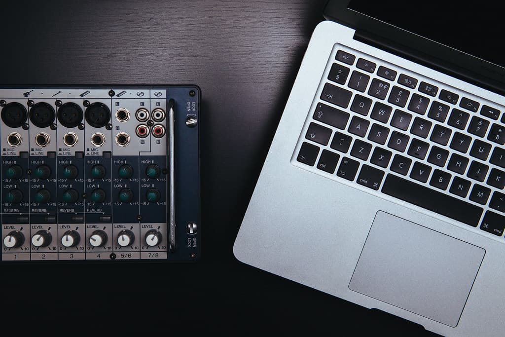 Laptop and Mixer