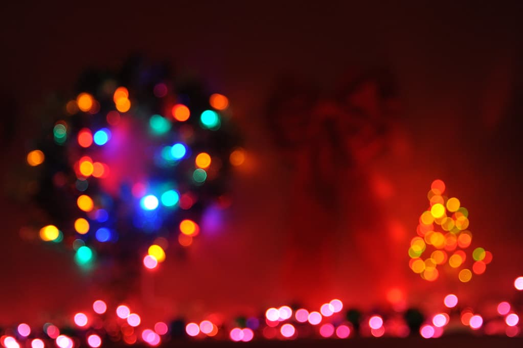 Abstractwreath, bokeh, christmastime