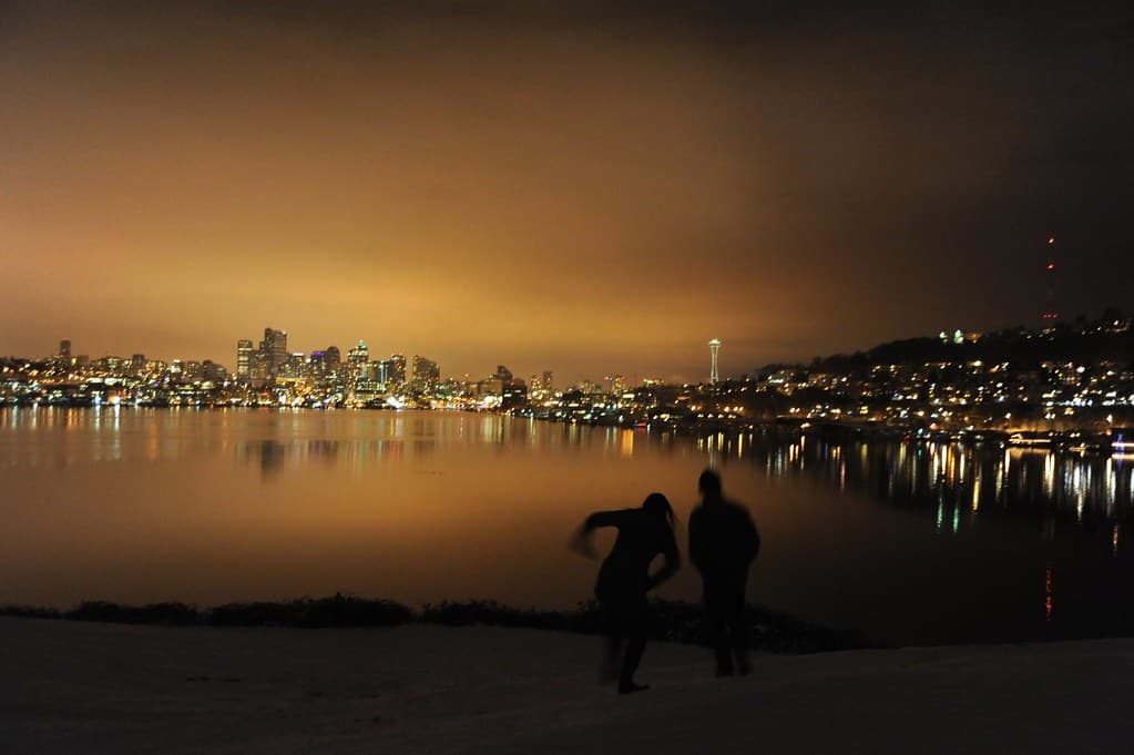 Beauty, citylights, clouds