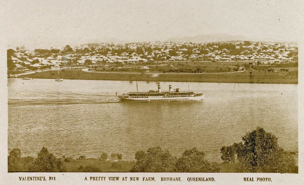 View of New Farm and the Brisbane River, Qld. Australia