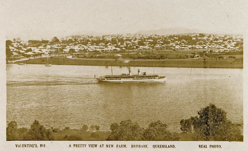 View of New Farm and the Brisbane River, Qld. Australia