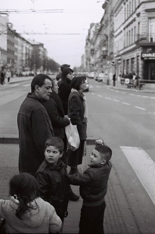 Zorki 4 + Industar-61 L/D - People at Crosswalk