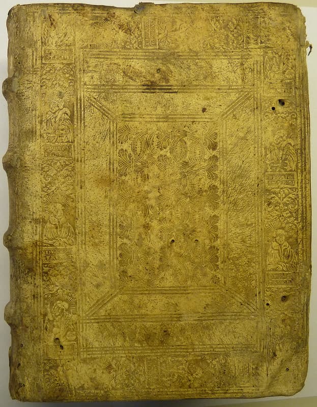 Blind-tooled pigskin binding