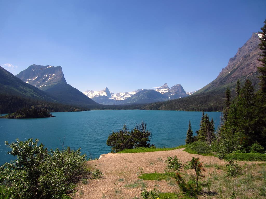 Sun Point - 5 [Looking to the west end of St. Mary Lake.]