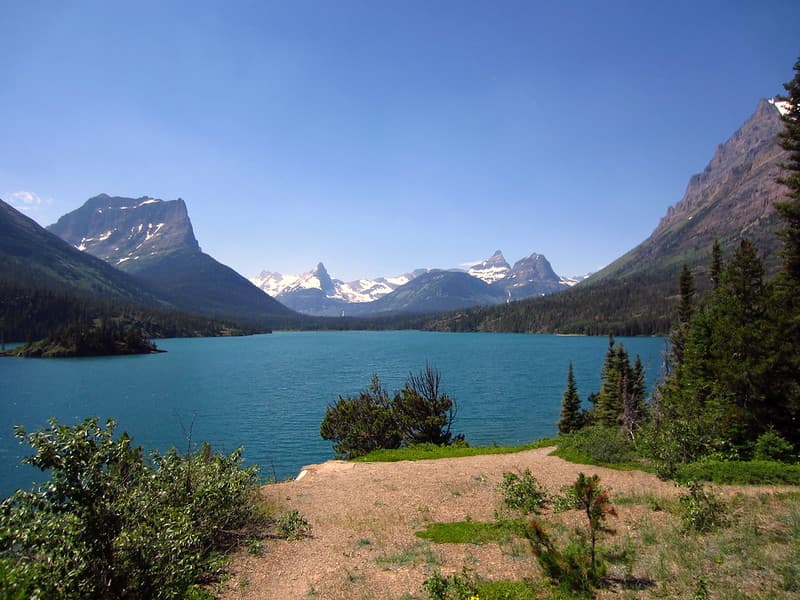 Sun Point - 5 [Looking to the west end of St. Mary Lake.]