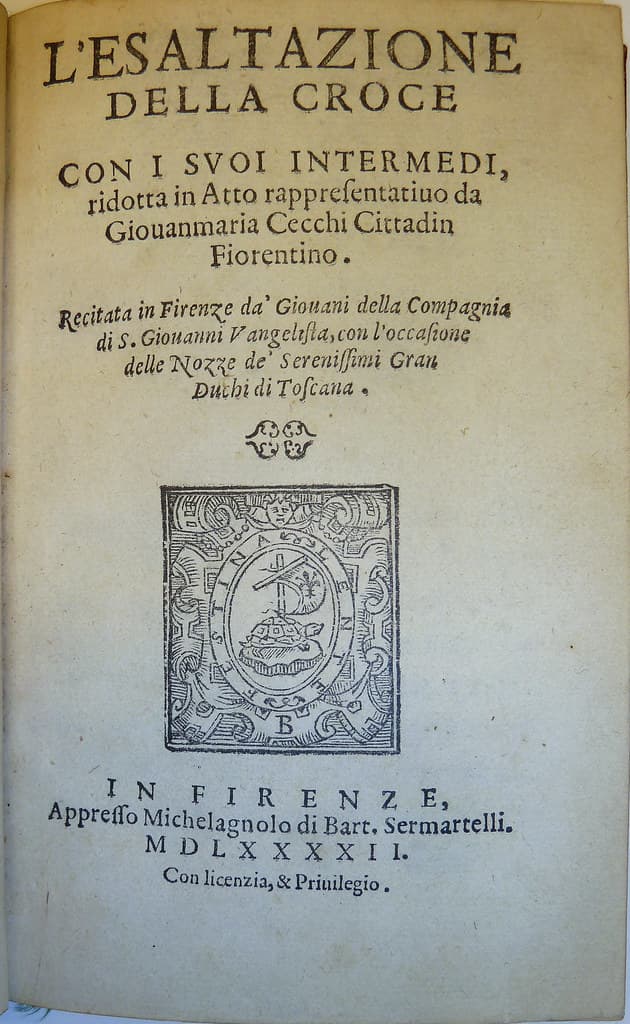 Device of Florence printer Michelangelo Sermartelli