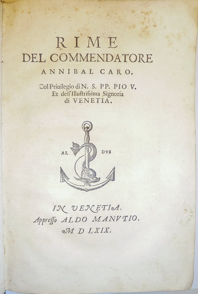 Printer's device of Aldo Manuzio (1547-1597)