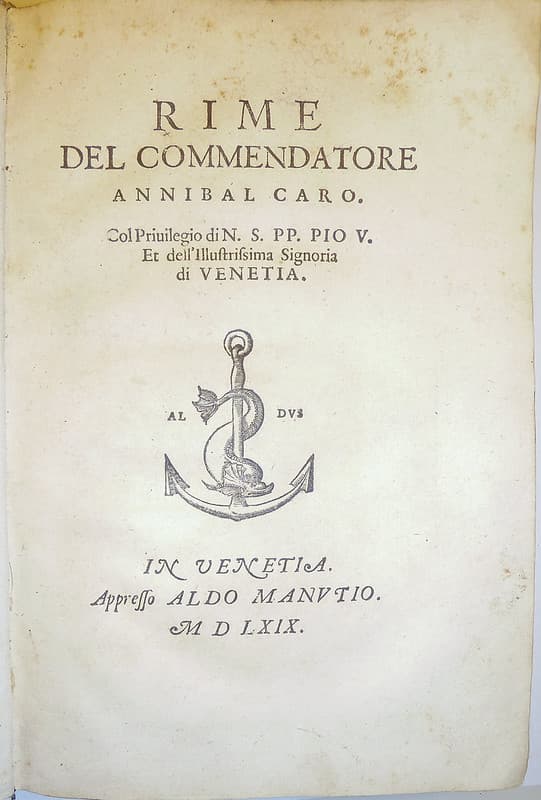 Printer's device of Aldo Manuzio (1547-1597)