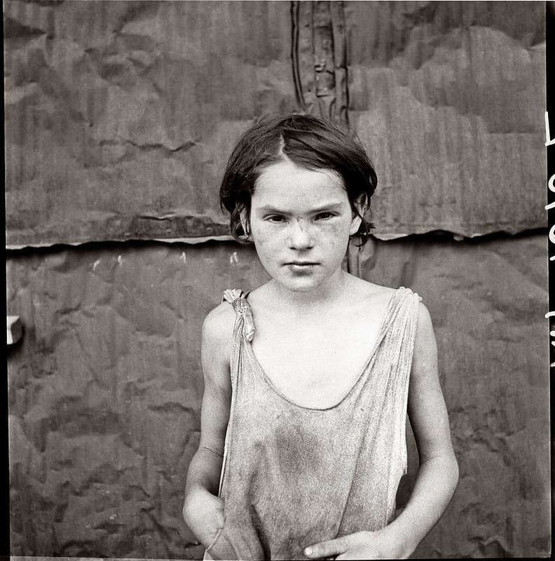 Poverty: 'Damaged Child,' Oklahoma City, OK, USA, 1936.