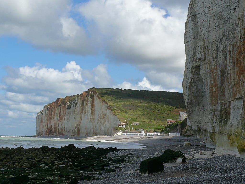 Bay, beach, cliffs
