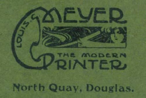 Louis G. Meyer printer's logo (Douglas, Isle of Man)
