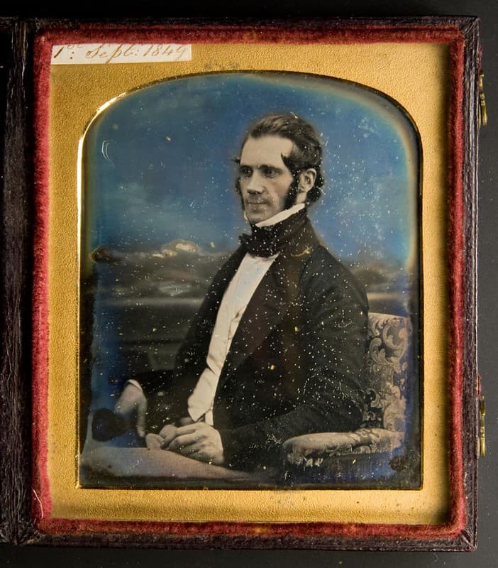 Daguerreotype portrait of a man dated 1 September 1849