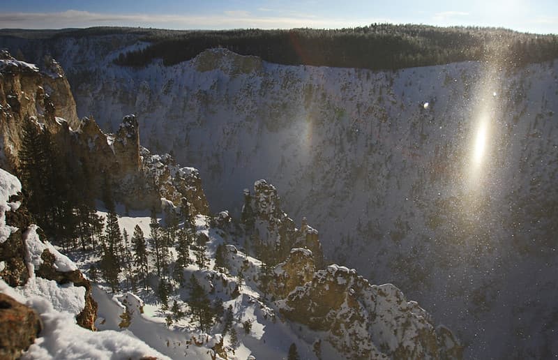 Canyon, winter, yellowstone