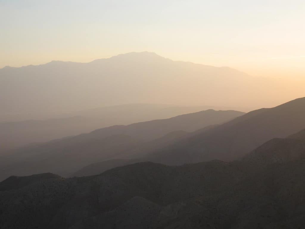 Air Pollution Sunset at Keys View