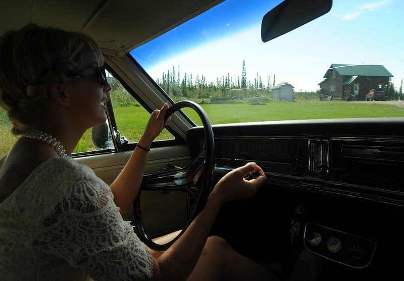 Alaska, car, drivingavintagecar