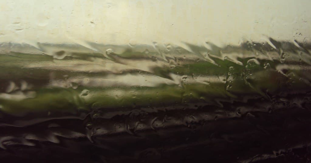 Rain water against the window