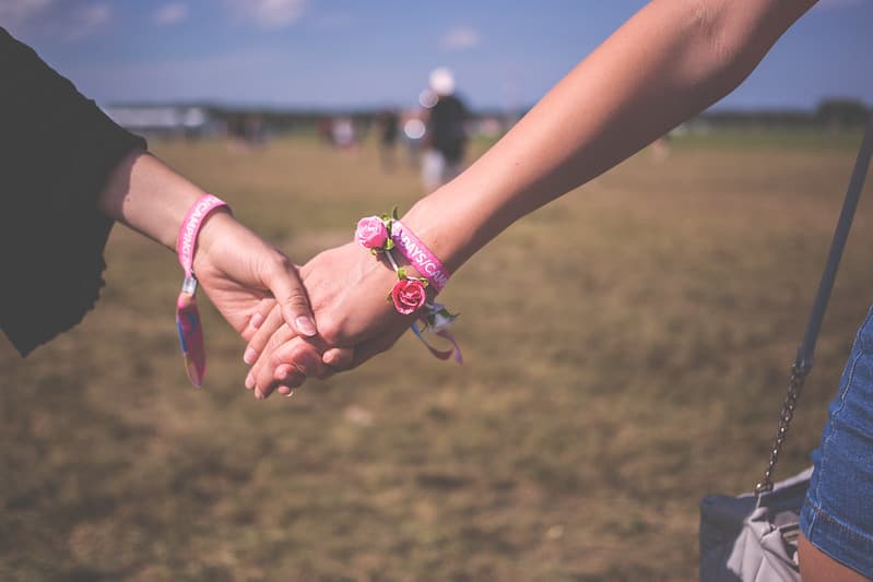 Holding hands