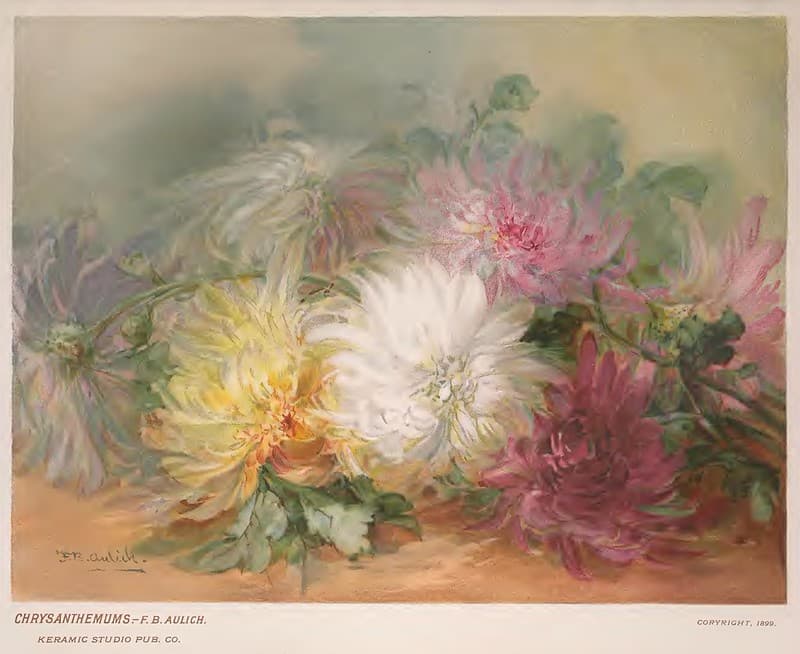 1899 Chrysanthemums Keramic Studio