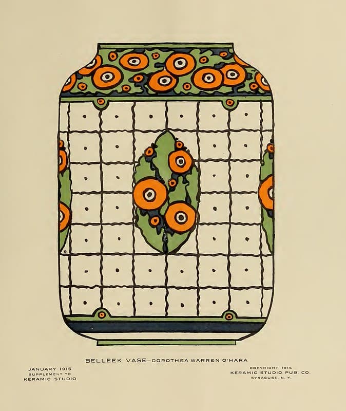 1915 Belleek Vase Keramic Studio