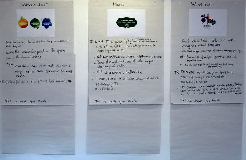 Reading Food Growing Network - comments on possible logos