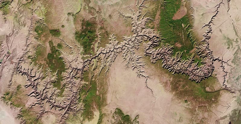 Grand Canyon from Landsat 8