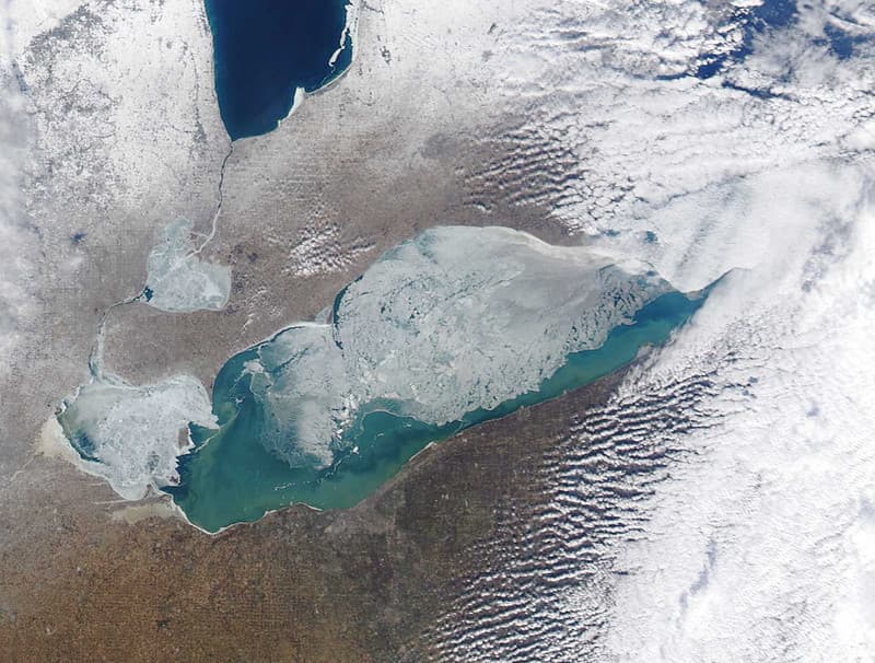 MODIS satellite image - Lake Erie