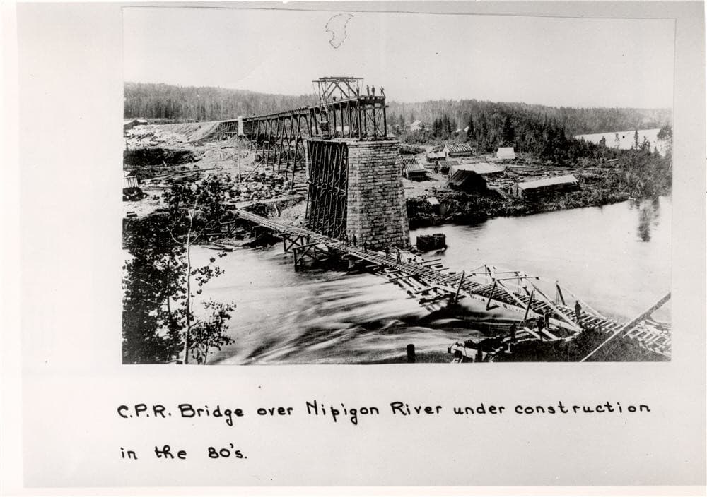 Construction of CPR Bridge over Nipigon River