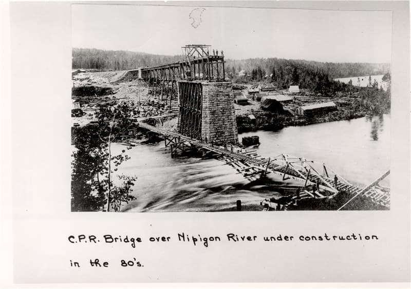 Construction of CPR Bridge over Nipigon River