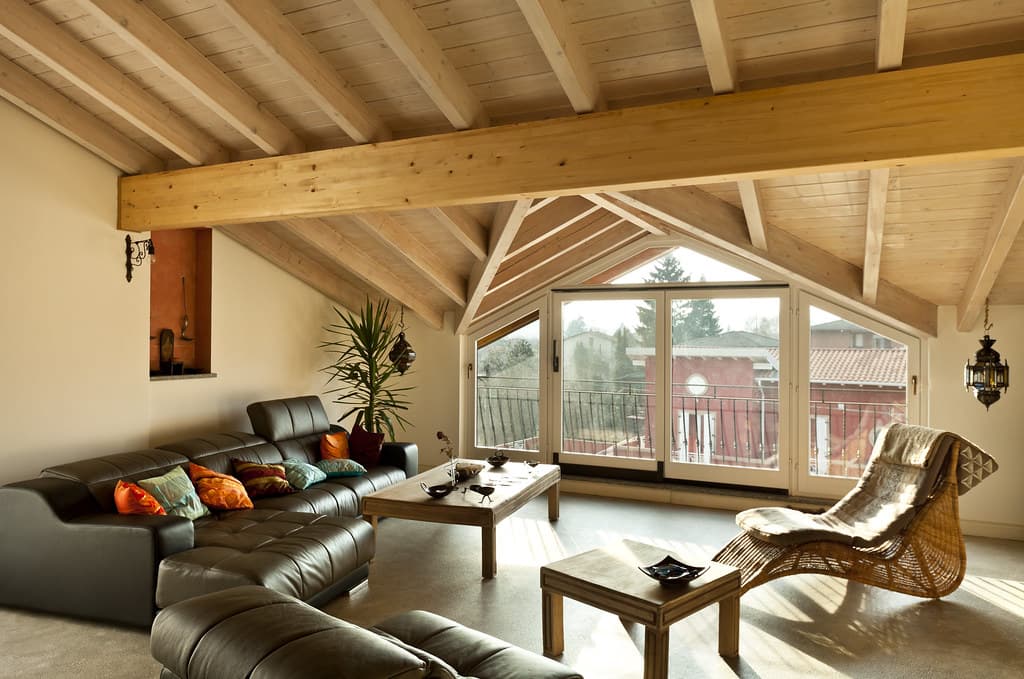 Interior new loft, ethnic furniture, living room