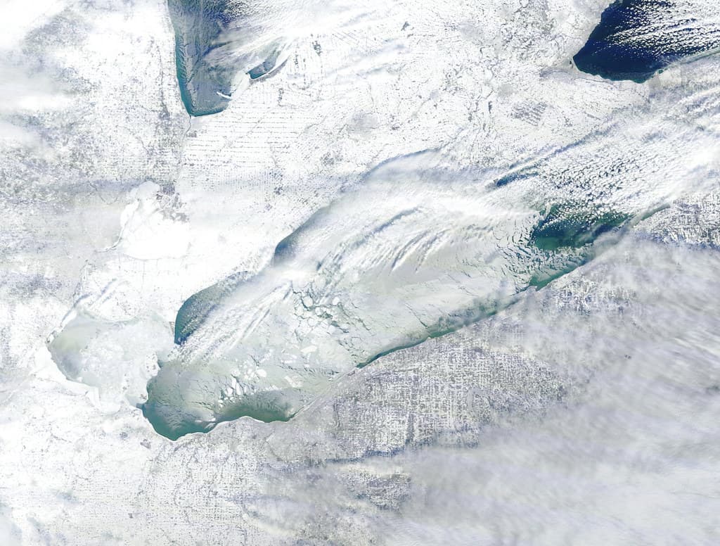 MODIS satellite image Lake Erie