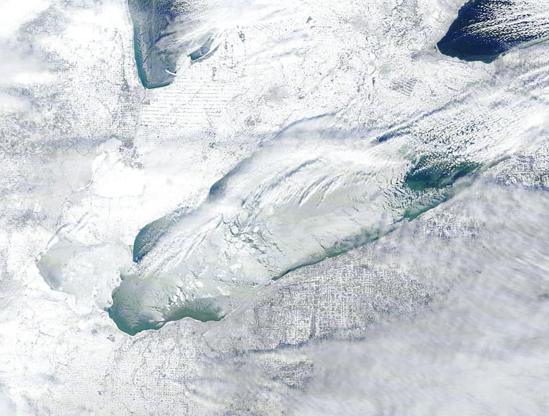 MODIS satellite image Lake Erie