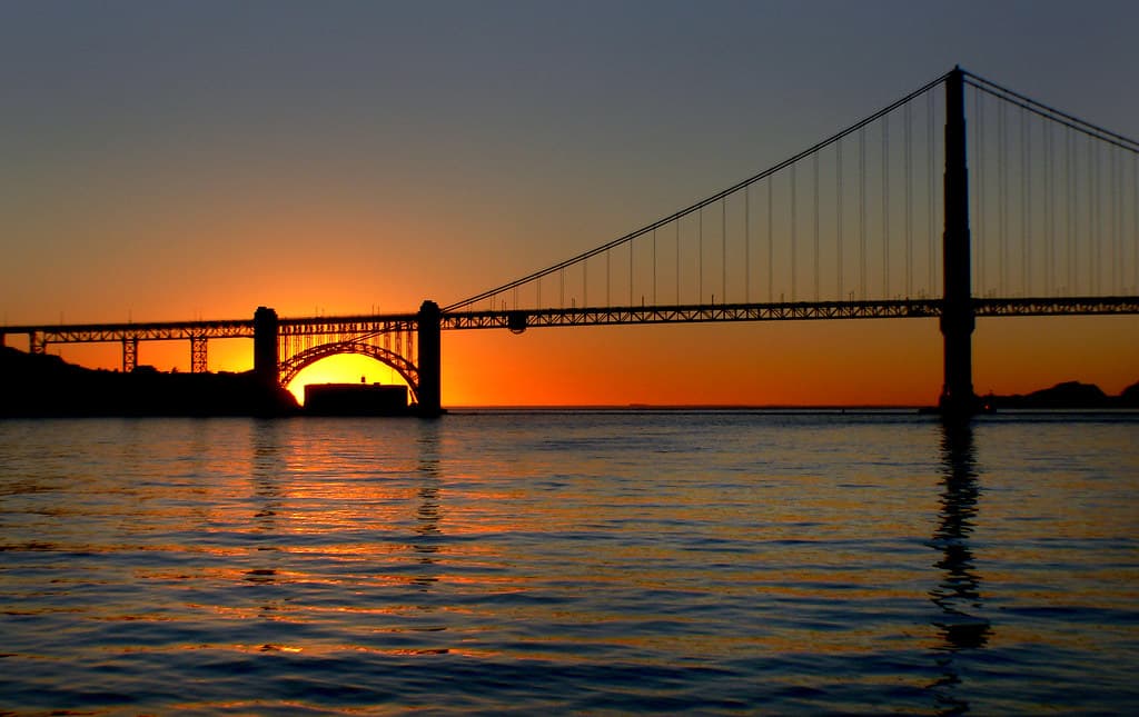 The Golden Gate Bridge.