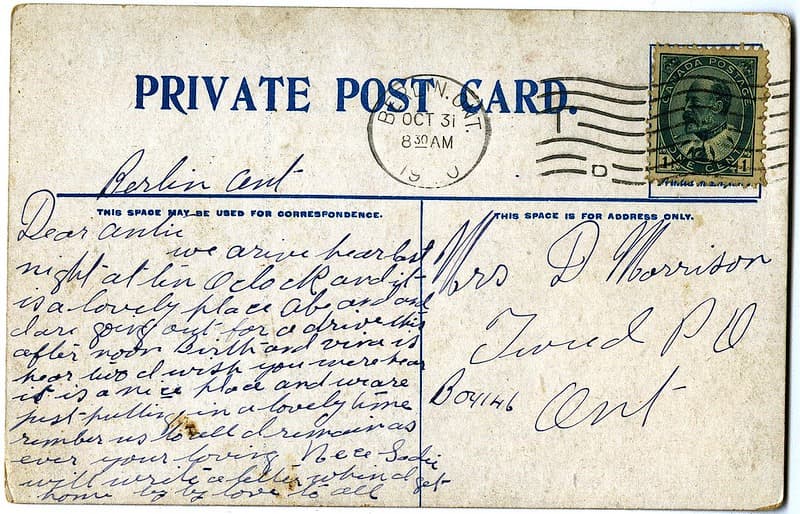King Street Showing Post Office in Berlin, Ontario (Kitchener) (back)