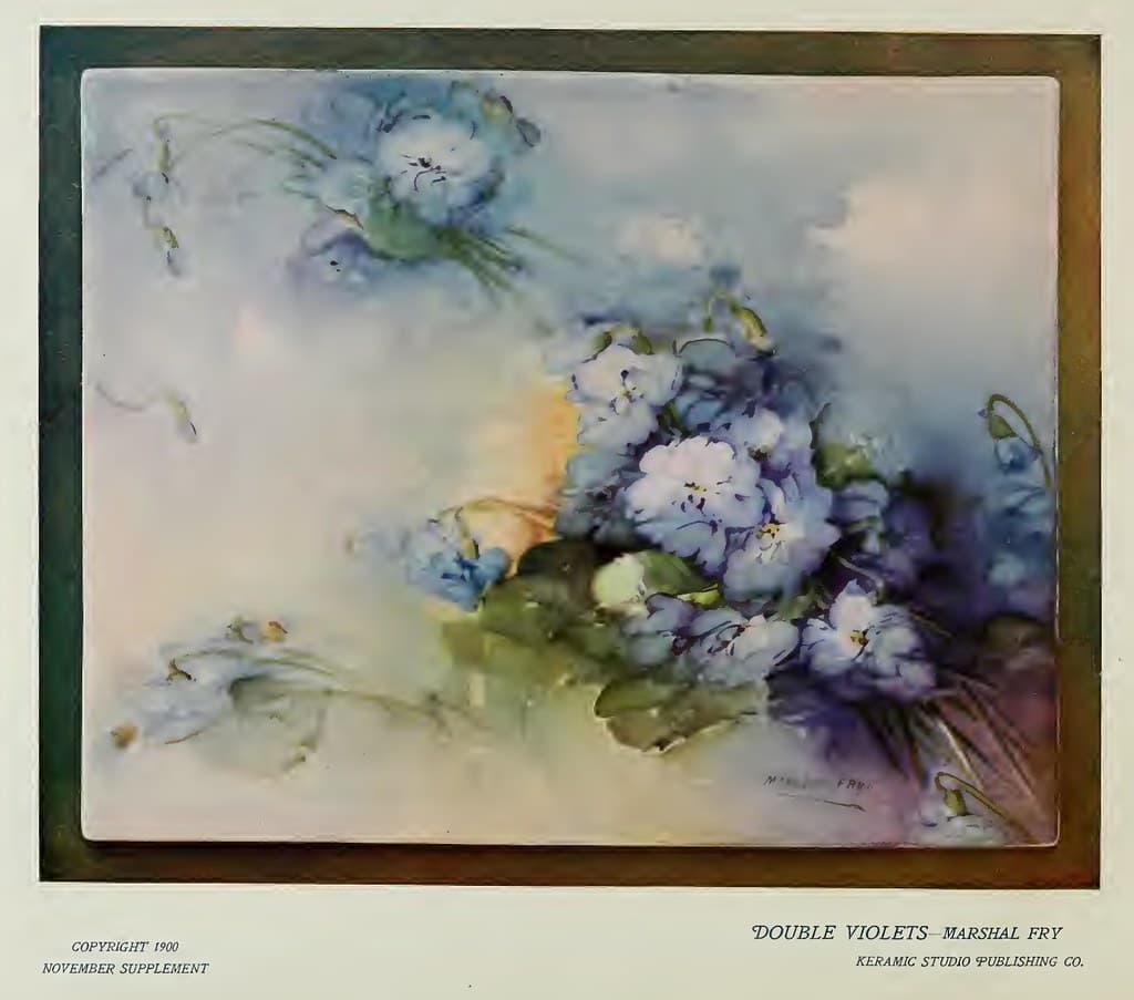 1900 Double Violets Keramic Studio