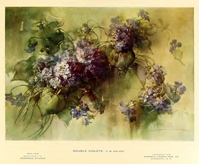 1910 Double Violets Keramic Studio