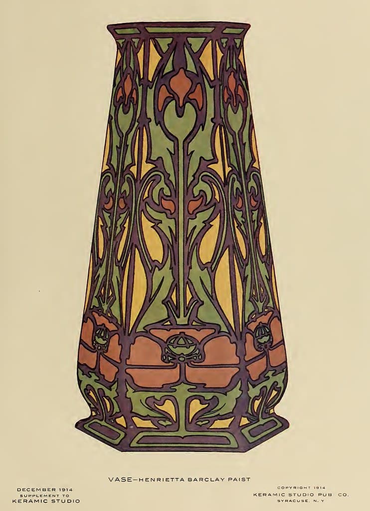 1914 Vase Design Keramic Studio