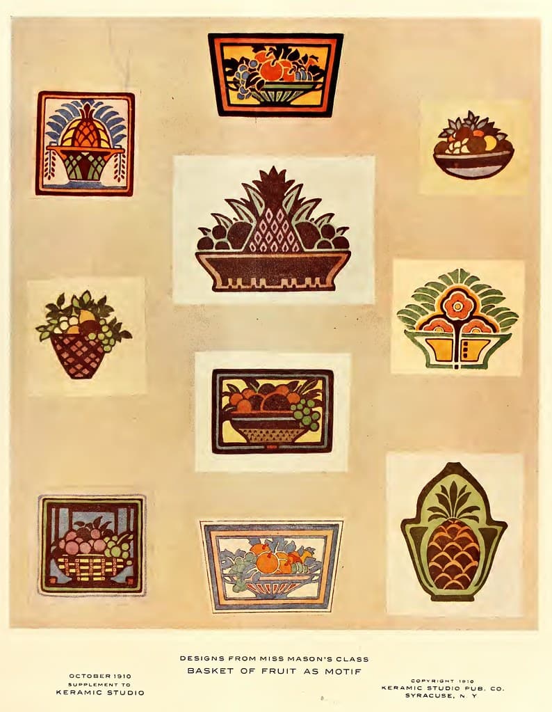1910 Fruit Baskets Keramic Studio