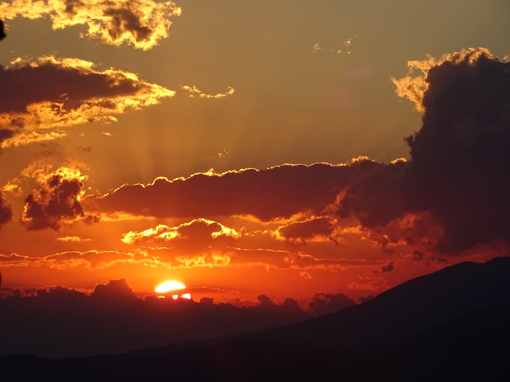Sunset in clouds