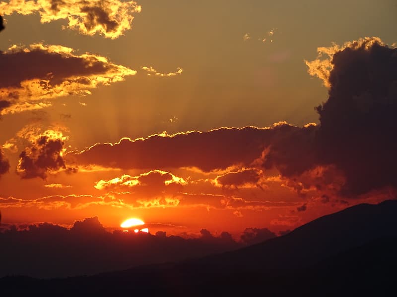 Sunset in clouds