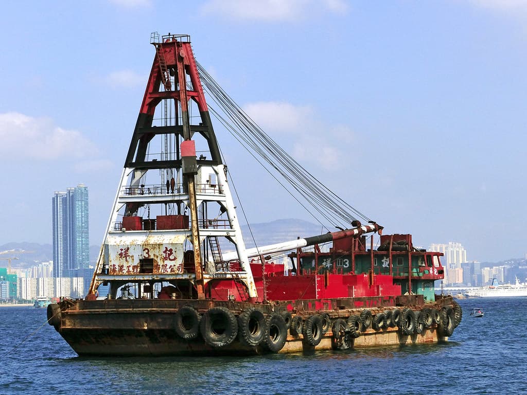 Lighter. Hong Kong Harbour.