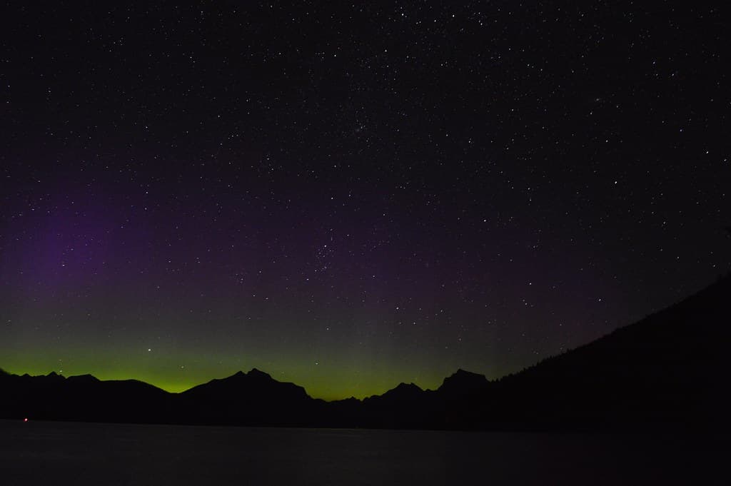 Northern Lights over Lake McDonald