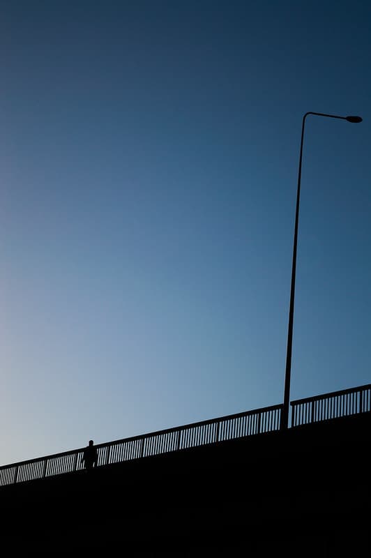Blue sky bridge