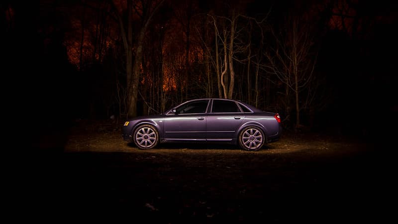 Light-painted Audi.