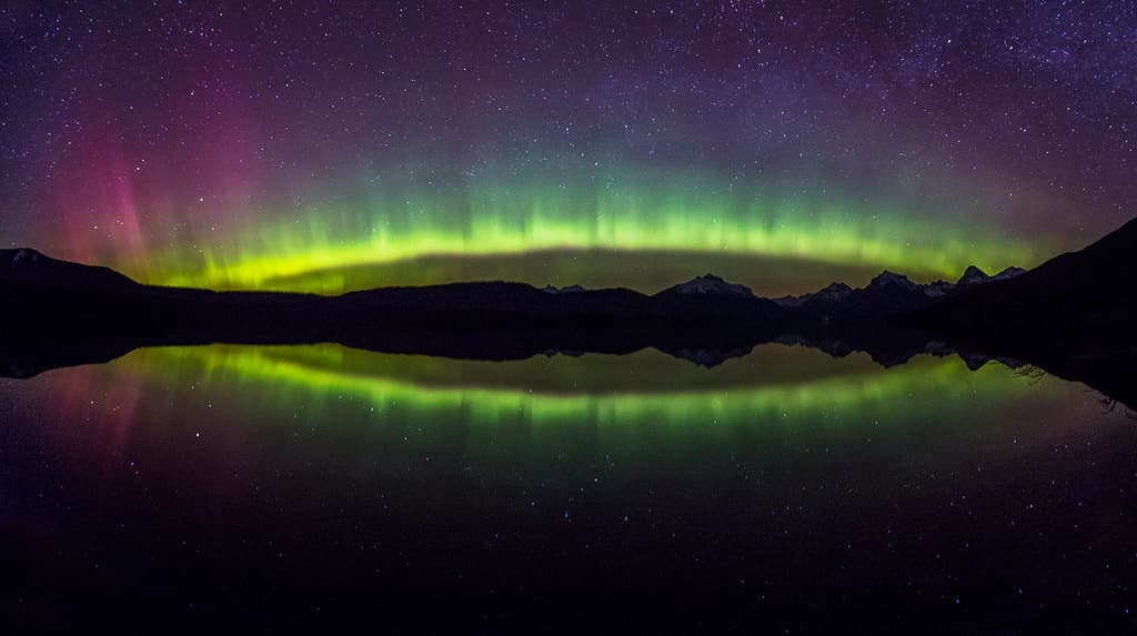 Aurora Arc on Lake McDonald