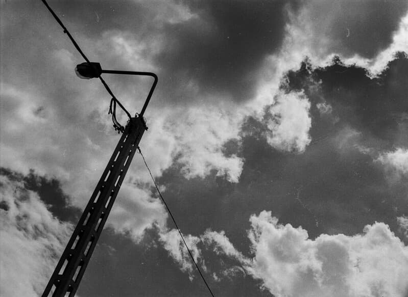 Pylon in the clouds