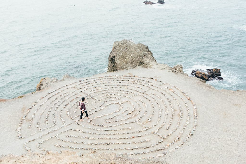 Rock Pattern Design on Beach