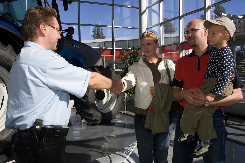 Customers visiting Valtra factory