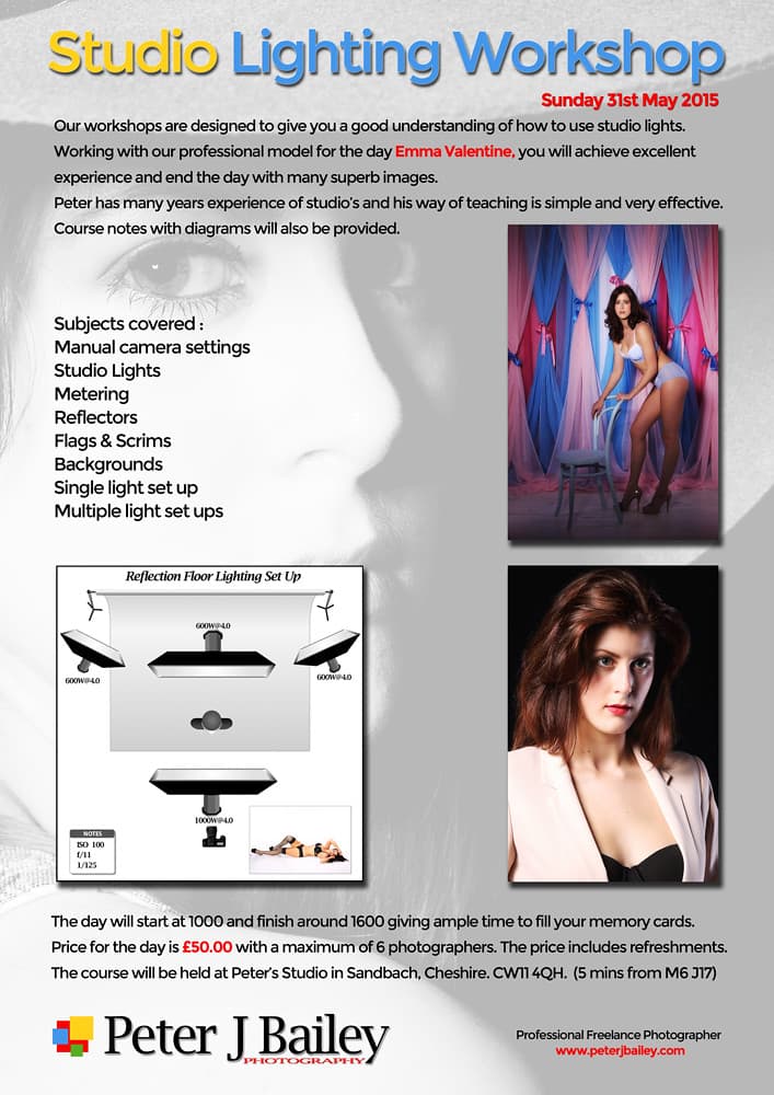 Studio Lighting Workshop 31st May 2015