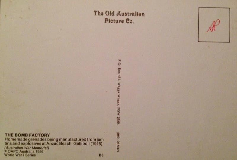The Bomb Factory - WW1 - reverse